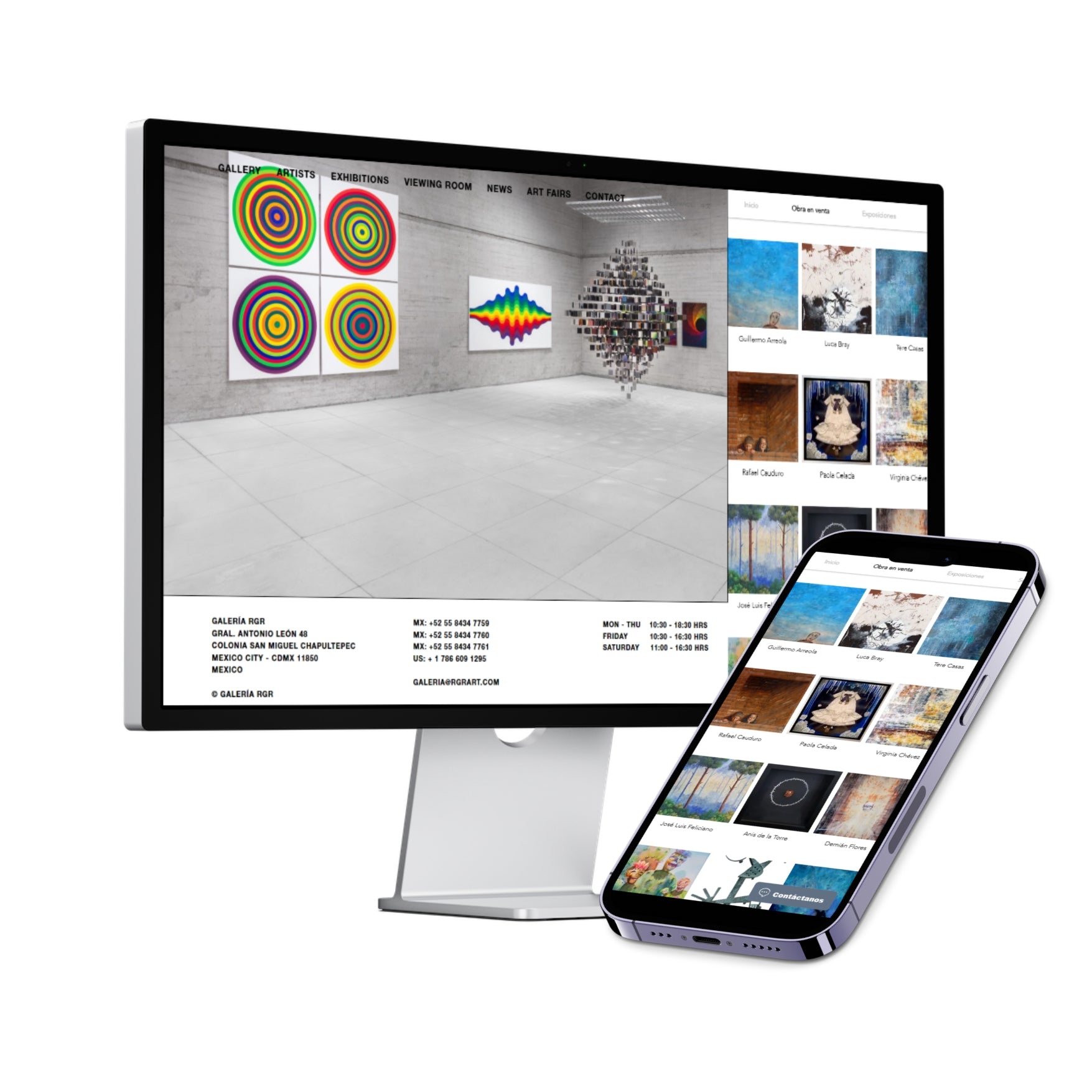 Página Web para Galería o Tienda de arte