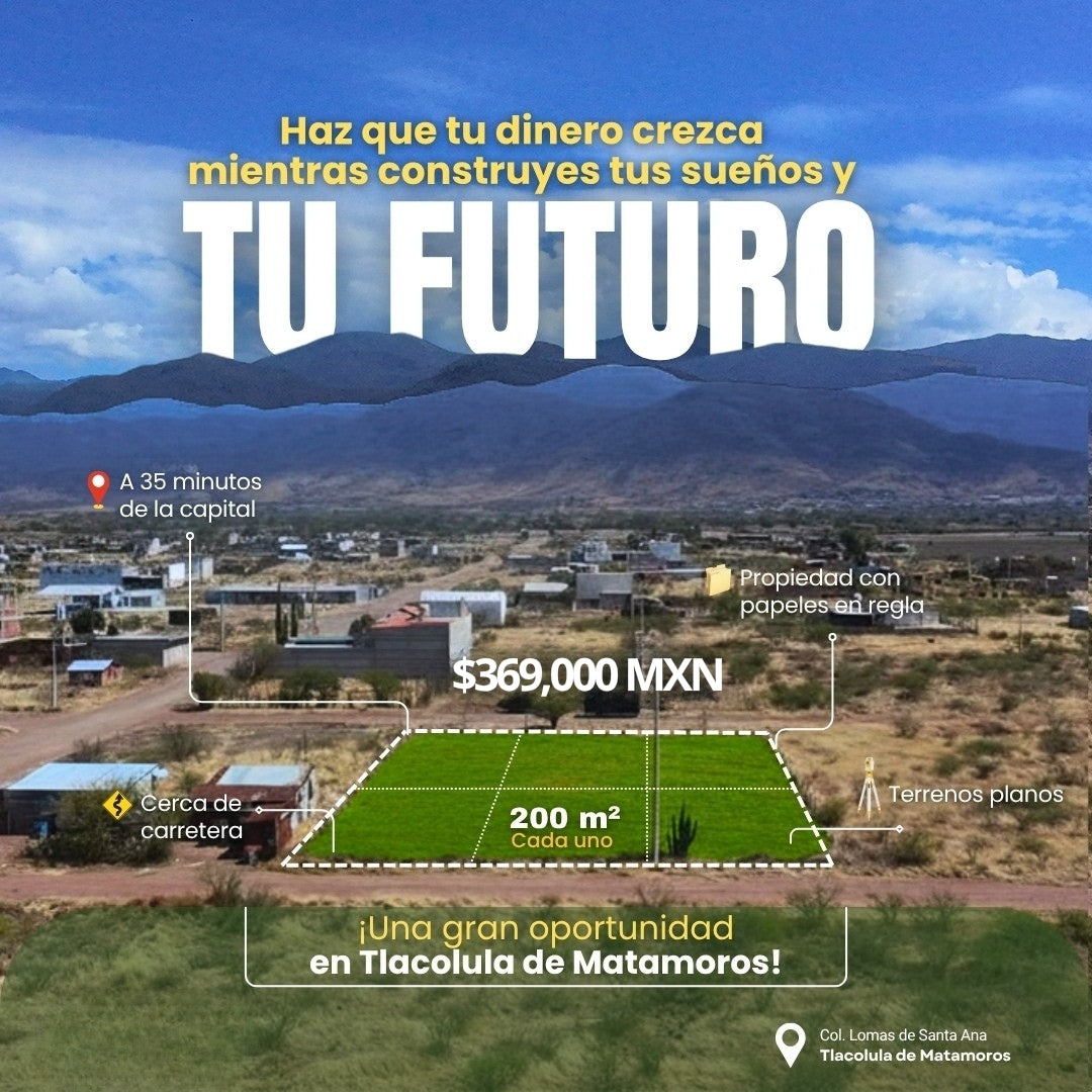 LOTES RESIDENCIALES, TLACOLULA OAXACA.